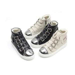 릴르 국산 벨트 맘커플 하이탑운동화 실버 스니커즈