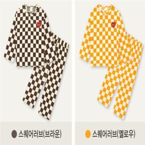 [모이모이깜피]★특가★ 스퀘어러브(브라운+옐로우)수면잠옷_CJ