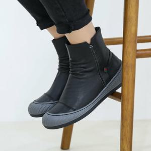 제이슈 / 제이슈 수제화소가죽 보온내피 마다 숏 부츠 4.5cm