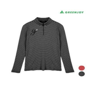 [그린조이]그린조이 세이브존07 여성 스트라이프 하프집업 모크넥 티셔츠 GF24KL51W4 (41334884)