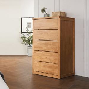 폴리 키크고 속깊은 고무나무원목 5단서랍장