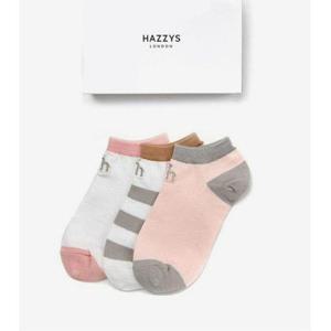 갤러리아_[헤지스ACC] HISS2F004WT 컬러 배색 여성 발목 양말 3종 세트