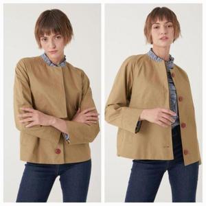 갤러리아_라운드넥 숏바바리 트렌츠코트 VVCEB3F7461