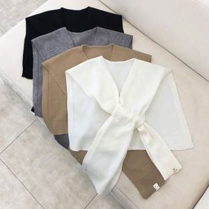 [애슬릿] 니트 가디건 어깨 숄 머플러 겨울 목도리