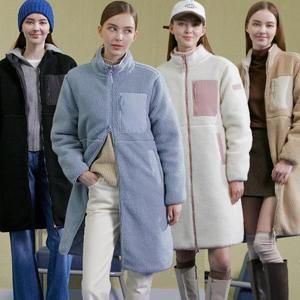 여성리버시블플리스롱점퍼