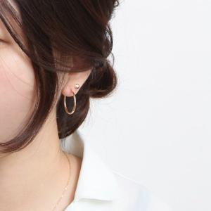 14K 골드 필드 20mm 베이직 파이프 링 데일리 후프 귀걸이