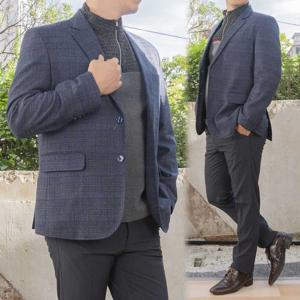 [중년의품격] 기능성 가을신상 고급 울론 더블체크 신사 자켓
