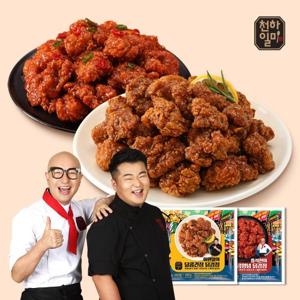 [천하일미] 홍석천 이원일 닭강정 250g 간장 3팩+양념 3팩 순살치킨