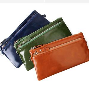 쏘울백 / 워싱 광택 소가죽 슬림 장지갑 (6color)