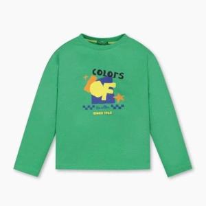 갤러리아_25FW 베네통키즈 컬러 블록 티셔츠 (QATS03541_GN)