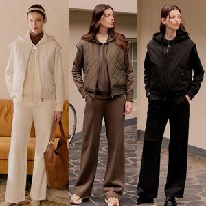 ★셋업3종세트★트레이닝기모(후드집업+팬츠+패딩베스트)