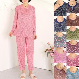 [엄마옷 로즈맘] 은결피치기모홈웨어상하세트