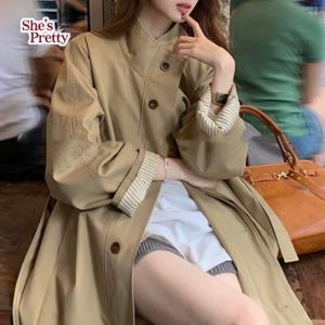 [쉬즈프리티] 더코니스탠카라트렌치코트_여성자켓코트