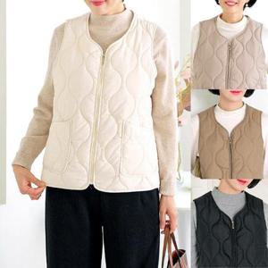 [엄마옷 로즈맘] 공준집업누빔패딩조끼