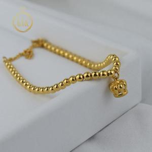 24k순금 볼 구슬 버블 티아라 왕관 팔찌 11.25g