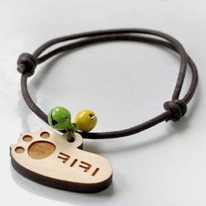 강아지이름표 강아지 원목 펜던트 목줄 세트 1P 반려견 산책 인식표