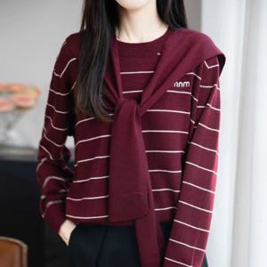 [몽벨리즈]가디건숄디자인단가라니트 mde2302436