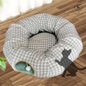 딩동펫 반려동물 고양이 숨숨집 톤톤체크 터널놀이터