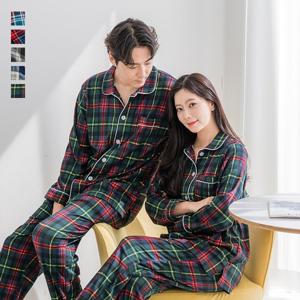 [신상] 남여 양면기모 체크 상하세트 5종 택1