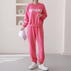 H스타일(CC)퓨처나염맨투맨상하세트 가을 여성 트레이닝세트 츄리닝셋트 상하셋업