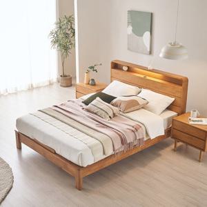 핀란디아 로렌스 원목 평상형 퀸침대Q