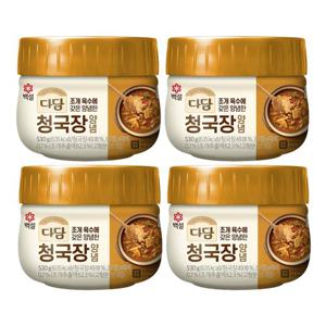 [CJ]백설 다담 청국장양념 530g x4개