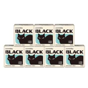 [시크릿데이]시크릿데이 블랙 롱라이너 20p X 7팩