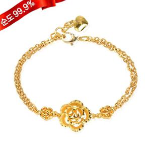 [골드모아] 순금 팔찌 11.25g 24K [러브 장미]