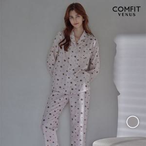 [컴핏비너스] 면 100% 고슴도치 여성 파자마 세트(SYPAE024W)