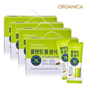 갤러리아_올가니카 플랜트 웰 생식30g x 100포 14주분 (25포x4상자) 선물세