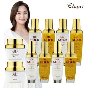엘루자이 24K골드 콜라겐 기초 5종 2세트/ 이응경 기초화장품 스킨 에센스 아이크림 로션 영양크림