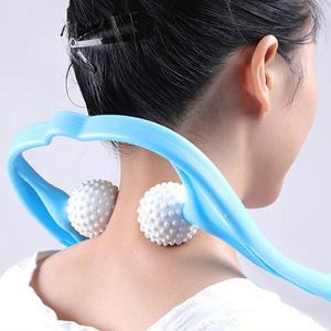 휴대용 셀프 골프공 목 안마기 뒷목 시원한 어깨 지압기 부모님 효도선물 블루 H651