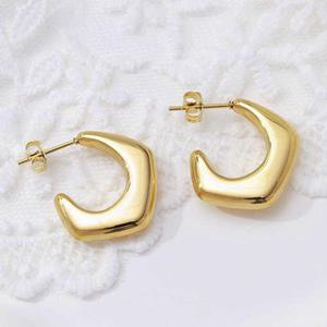 [지와이] 귀걸이 18k 도금 르네 여성 여자 주얼리 악세사리 패션 변색없는 써지컬 금 골드 원터치