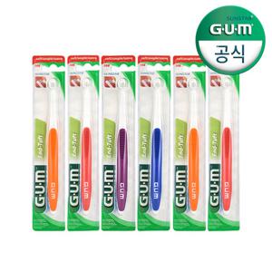 GUM 검 치과 교정 임플란트 전용 앤드 터프트 칫솔 (308) 6개