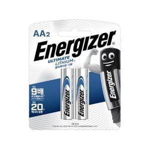 [BZJKRCJI_4A]에너자이저 얼티메이트리튬 건전지 AA(2입)