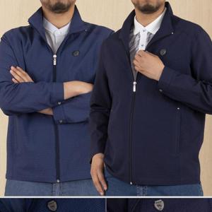 [중년의품격] 고급 중년 남자 여름 카치온 지지미 신사 통기성 점퍼