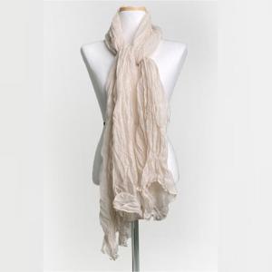 여성 데일리 무지 주름 롱 스카프 목도리 6color