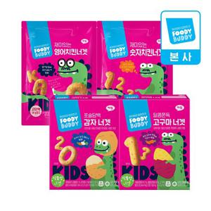 [푸디버디] 재미있는 영어치킨너겟 500g+숫자치킨너겟 500g+감자300g+고구마너겟 300g