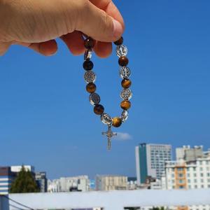베네딕트 십자가 묵주 팔찌