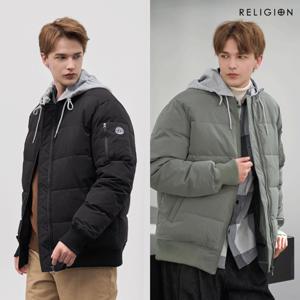 [RELIGION(릴리전)] 25FW 남성 디테처블 후드 패딩 점퍼 1종