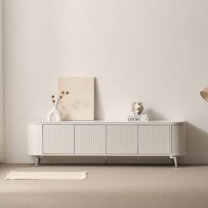 보루네오 마르체 카밀 템바보드 세라믹 수납형 높은 거실장 2000 BCM659