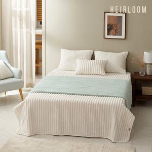 (Q )에어룸  럭스컬렉션 고밀도 라셀퍼 이불 겸 담요1+ 퍼쿠션(솜포함)