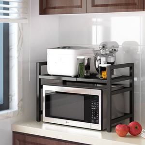 전자레인지 선반 수납장 렌지대 에어프라이어 밥솥 다이 선반 길이조절 밥솥 렌지대 진열장 오븐렉 L128