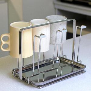 스텐 컵홀더 컵건조대 주방 싱크대 정리대 컵걸이 거치대 6P