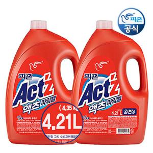 액츠 대용량 세탁세제 4.21Lx2개 / 일반용, 드럼용 액체 세탁세제