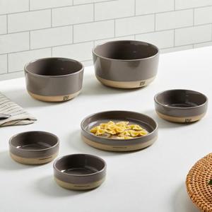 도자기 투톤 식기세트 6p 1인용 접시 그릇 홈세트 4color