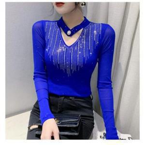 [깨비몰][깨비몰] 여성 라틴 라인 댄스복 진주 펄 브이넥 티 (11863682)