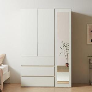 [비밀특가] 마르체 이안 1200 전신거울 서랍 옷장 세트 BKC719C