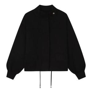 [신원아울렛]버튼 스트링 하이넥 니트 가디건 SJCCX2976 B