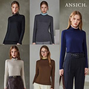 [안지크]25FW 더블 레이어드 소프트 기모 터틀넥 5종